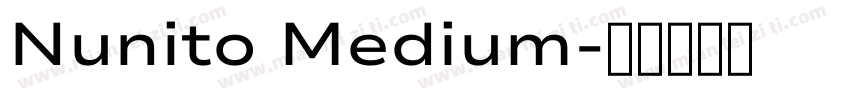 Nunito Medium字体转换